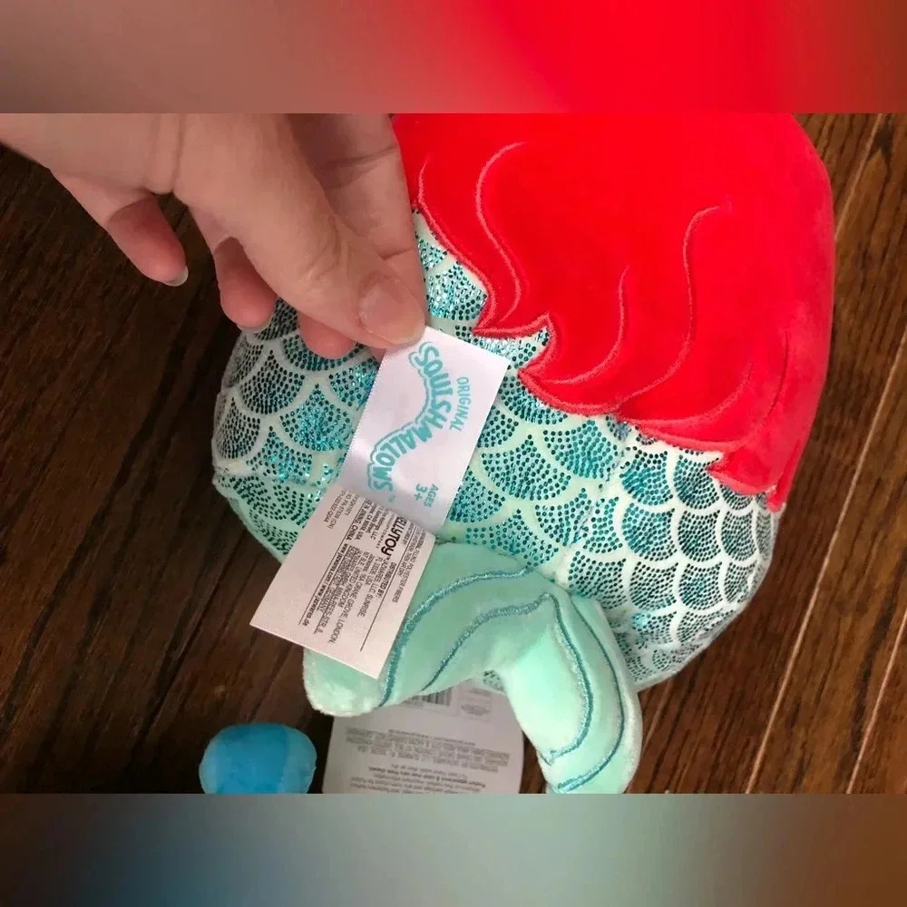 Original Squishmallows x Disney: The Little Mermaid - 8” Ariel and 5” Flounder - Picture 6 of 11